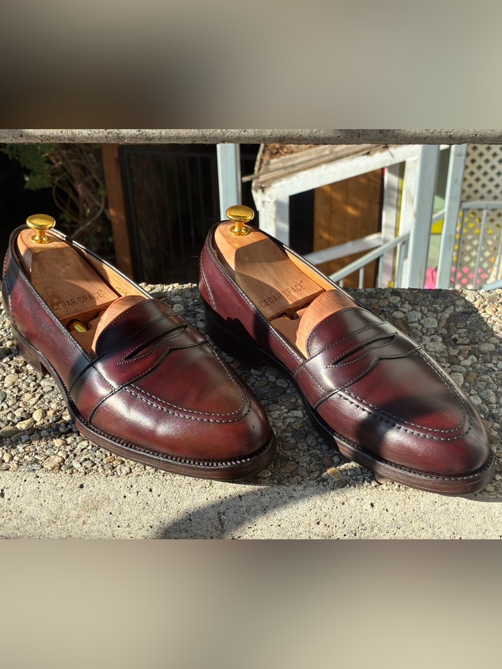 Alden 683: Burgundy calf loafer (9 D/B)